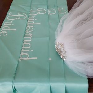Tiffany Blue Wedding Sash Bundle